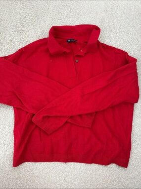 GAP Red Polo-Neck Long Sleeve Sweater